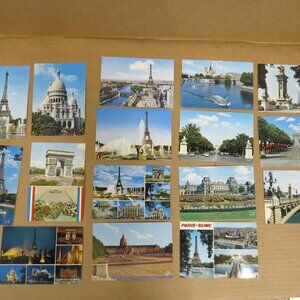 Lot of 16 Vintage GUY Paris France Postcards 1970s Eiffel Tower Arc de Triomphe